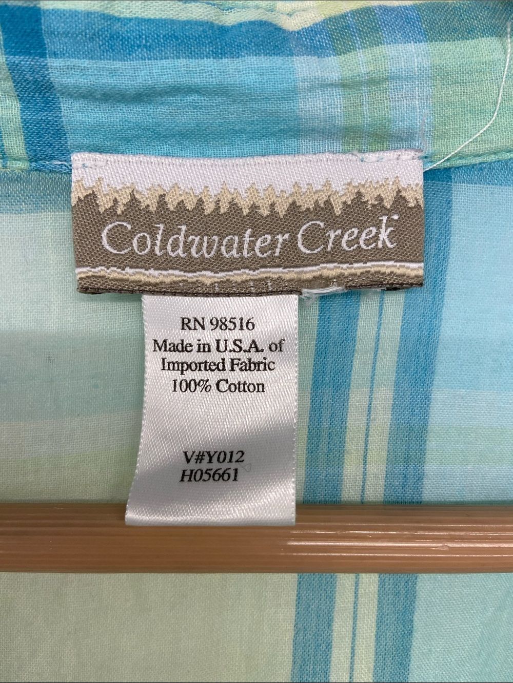 Coldwater Creek Blue Yellow Sheer 100% Cotton Tunic 2X - Picture 3 of 7